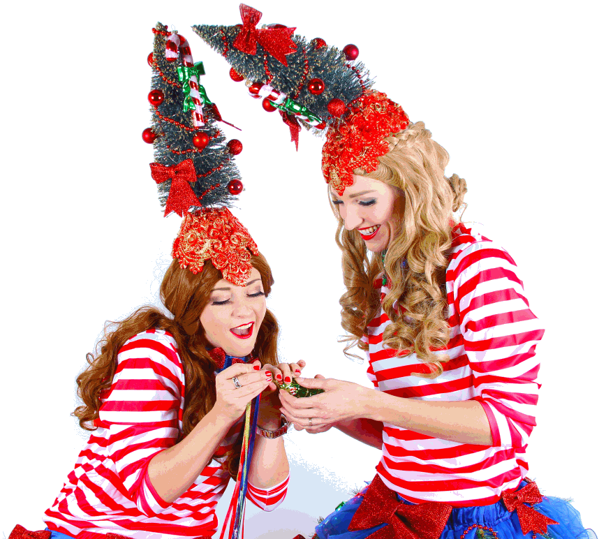 Dansende Kerstlinten te boeken bij www.kwekel-evenementen.nl